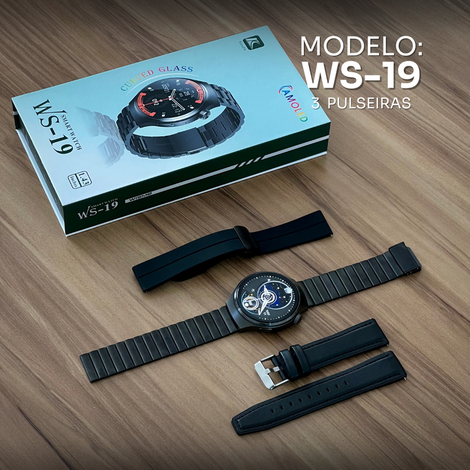 Relógio SmartWatch Executivo Premium 3 Pulseiras