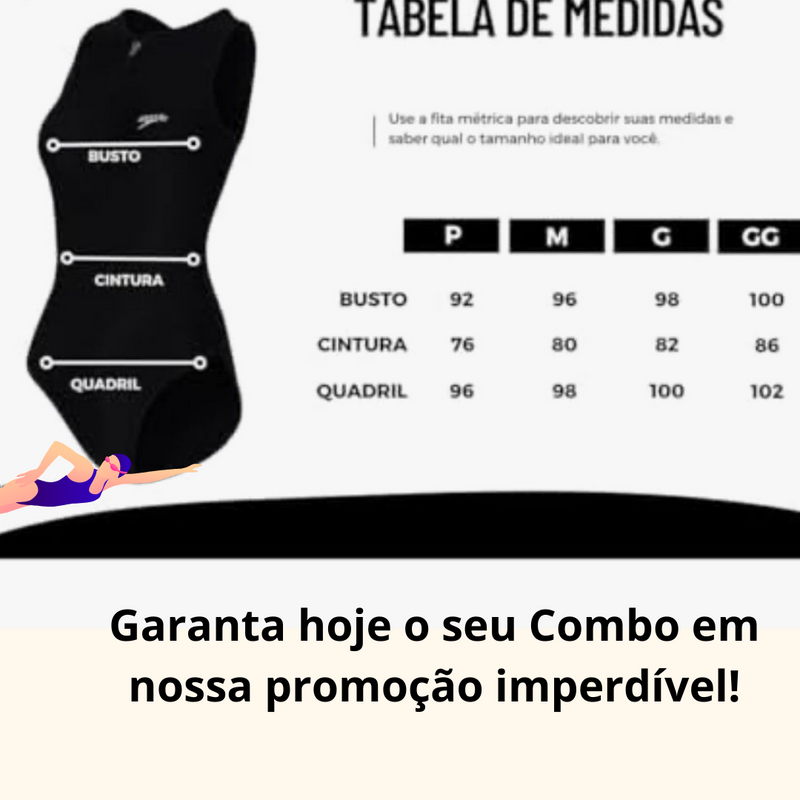 Maiô Speedo - Compre 1 LEVE 2 +  Touca GRÁTIS